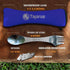 Tapirus 5 Spork Of Steel Utensils Set | Durable & Rust Proof Stainless Steel | Spoon, Fork & Knife Flatware | For Camping, Fishing, Hunting & Outd...