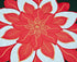 Embroidered Holiday Christmas Red White and Gold Star Poinsettia Doily Placemat Small Table Topper Doily (24 Inch Round)...