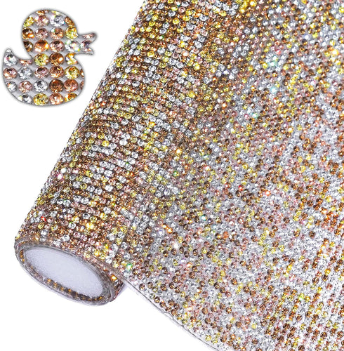 Locacrystal Bling Rhinestone Sticker DIY Car Decoration Stickers Self-Adhesive Hotfix Glitter Crystal Gem Sheet Sticker for Car&Craft Decoration w...