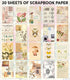FAYWARE Vintage Washi Stickers for Journaling - Ephemera Book for Journaling with 414 Stickers & 20 Scrapbook Papers. Junk Journal Supplies, Scrap...