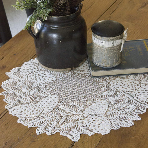 Heritage Lace Highland Pine Doily, 15", Ivory, 4 Count...