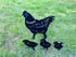 Metal Stake Chicken Decorative Garden Stakes Black Small Chicken Silhouette Garden Statues for Yard Outdoor Lawn Patios Garden Decoration,Set of 4...