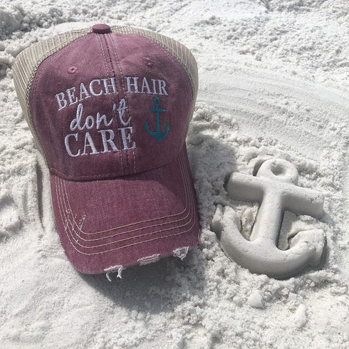 KATYDID Beach Hair Don’t Care Baseball Hat - Trucker Hat for Women - Stylish Cute Sun Hat...