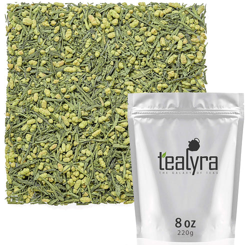 Tealyra - Gen Mai Matcha - Japanese Genmaicha Green Tea Blended with Matcha Powder - Loose Leaf Tea - Caffeine Medium - High Antioxidants - 220g (...