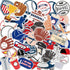 Baseball PVC Waterproof Stickers(50pcs) for Bottles,Luggages,Laptop,Skateboard,Notebooks,Cars,Motorcycles,Bicycles...