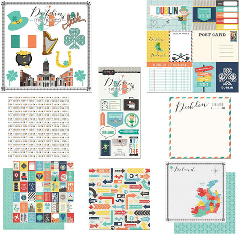 Scrapbook Customs Themed Paper and Stickers Scrapbook Kit, Dublin City Memories...