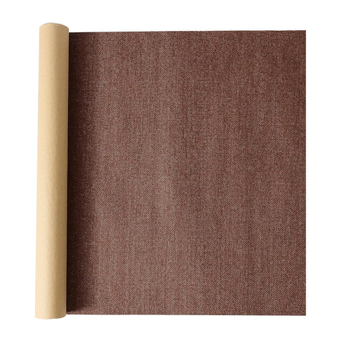 Self-Adhesive Linen Repair Fabric Patch - 17.2''x60'' Roll Brown Fabric Repair Tape for Couches,Sofa,Clothing,Scrapbooking, Fabric, Decor, Craftin...