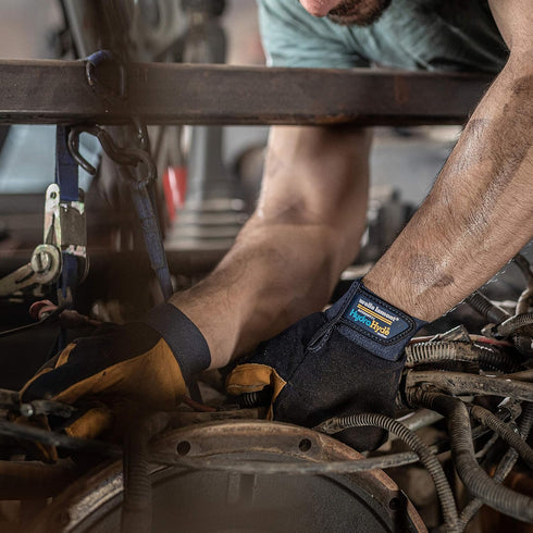 Wells Lamont Men's Leather Palm Work Gloves | Heavy Duty, Form Fitting for Improved Dexterity | Made with Water-Resistant HydraHyde, Extra Large (...