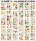 FAYWARE Vintage Washi Stickers for Journaling - Ephemera Book for Journaling with 414 Stickers & 20 Scrapbook Papers. Junk Journal Supplies, Scrap...