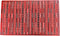 Chenille Striped Entrance Rug, Non-Skid Home, Kitchen, Floor Mat, Comfortable Standing Rug, 17" x 28" Red...