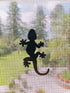 Retractable (Stickers) - 5 per Package - Keep Children Safe - Alert Birds, Dogs, Kids - Warn, Protect, Window Safety - Gecko (Black)...