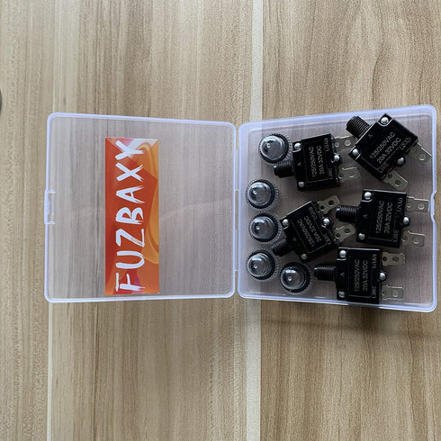 5PCS 20Amp Circuit Breakers with Push Button Reset with Quick Connect Terminals and Waterproof Button Cap...