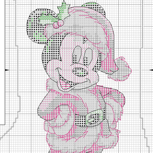 Dimensions Mickey Mouse Christmas Stocking Counted Cross Stitch Kit for Beginners, 14 Count White Aida Cloth, 10''L...