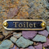 Toilet Brass Bathroom Door Sign. Traditional Style Home Décor Wall Plaque Handmade By The Metal Foundry UK....