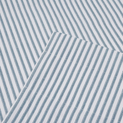Ellis Curtain Plaza Stripe Tailored Valance, 58" x 15", Blue...