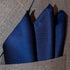 Deluxe Navy Silk Jacquard Pocket Square by Royal Silk - Premium 34-momme, 6-Ply Silk -100% Silk...