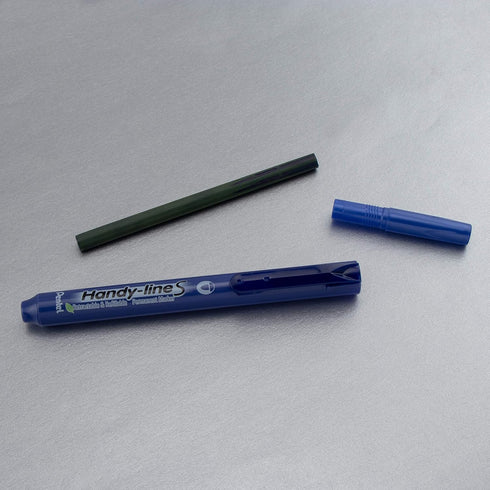 Pentel Handy-line S Retractable and Refillable Permanent Marker, Chisel Tip, Blue Barrel, Blue Ink, Box of 12 (NXS15-C)...