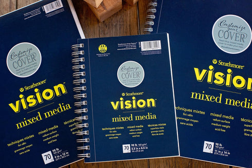 Strathmore Vision Vellum Mixed Media Pad 5.5"X8.5"-98lb, 70 Sheets -62662550...