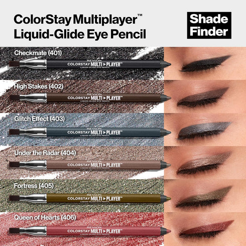 REVLON ColorStay Multiplayer Liquid-Glide Eye Pencil, Multi-Use Eye Makeup With Blending Brush, Blends Then Sets, Creamy Texture, Waterproof, Smud...