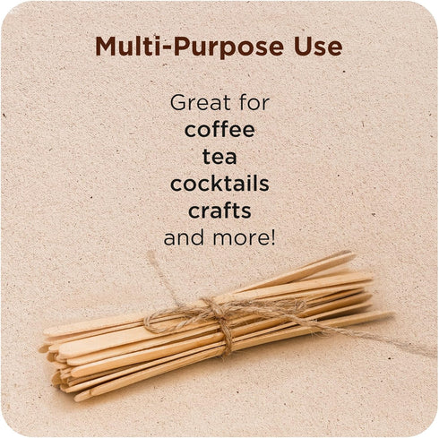 Makerstep Birch Wood Coffee Stirrers, 7 Inch Coffee Stir Sticks (1000 Pack) Eco-friendly, Sturdy Wooden Sticks. Splinter Free, Round End. Great Fo...