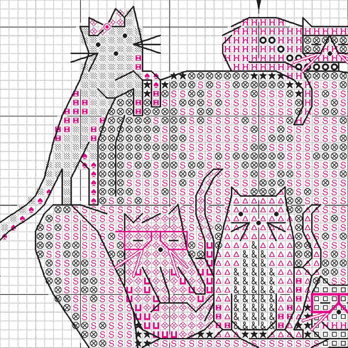 Dimensions 70-65222 Life is Better with Cats Counted Cross Stitch Kit for Beginners, 14 Cnt. White Aida, 5" x 7"...
