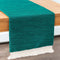 Teal Green Kitchen Table Runners With Macrame Lace Boho Decor (13x90 inch, Pack of 1) Fabric Lined | Properly Finished, No Fray Edges | for Home, ...