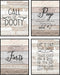 Silly Goose Gifts Funny Rustic Farm Animal Themed Bathroom Decor Wall Art Print Sets, Typography Country Bath Pictures Signs Wood Style (Call of D...