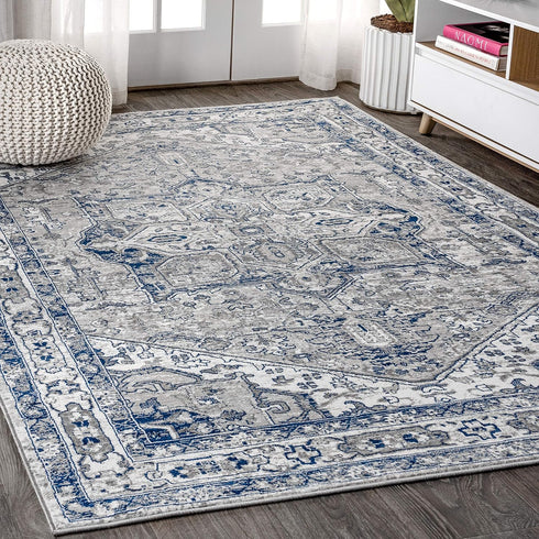 JONATHAN Y MDP106B-3 Modern Vintage Medallion Traditional Indoor Area Rug Country Easy -Cleaning Bedroom Kitchen Living Room Non Shedding, 3 X 5, ...