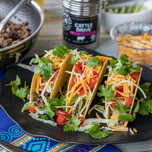 Casa M Spice Co Cattle Drive Beef Seasoning • Very Low Sodium • No MSG • Gluten Free • Keto-Friendly • BBQ Spices (Original, Stainless Shaker (wit...