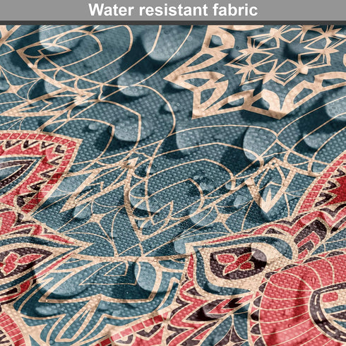 Ambesonne Mandala Fabric by The Yard, Culture Inspired Middle Eastern Motifs Checkered Pattern, Decorative Fabric for Upholstery and Home Accents,...