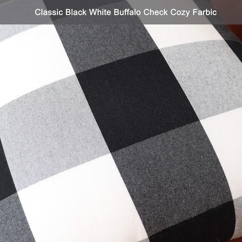 Buffalo Check Plaid Pillow Covers Farmhouse 16 x 16 Throw Pillow Covers Decorative Outdoor Throw Pillows for Couch Sofa Bed Christmas Home Decor P...