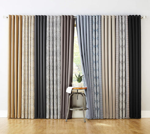 Sun Zero Nordic Theater Grade Extreme 100% Blackout Grommet Curtain Single Panel, 52" x 63", Black...