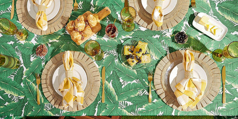 DII Outdoor Tabletop Collection, Stain Resistant & Waterproof, 60" Round, Banana Leaf...