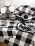 SARO LIFESTYLE 9025.BK1690B Birmingham Collection Buffalo Plaid Design Cotton Table Runner, 16" x 90", Black...