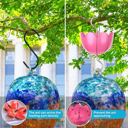 Metal Ant Moat for Hummingbird Feeders, Hummingbird Feeder Ant Guard, Insect Guard with Large Capacity- 4OZx 2 Pack...