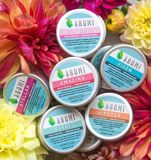 Aromi Hot Mess Solid Perfume | Fruity, Floral Fragrance, Vegan, Cruelty-free, Wax Scent, Travel, Funny Gift Idea, Grapefruit, Rose, Orchid Handmad...