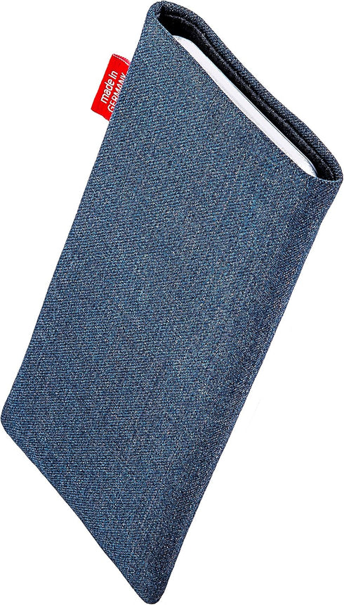 Jive Blue Custom Tailored Sleeve for Apple iPhone Xr | Made in Germany | Fine Suit Fabric Pouch case Cover with Microfibre Lining for Display Clea...