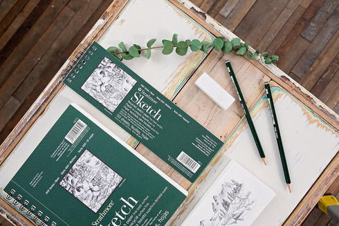 Strathmore 400 Series Sketch Pad, Recycled Paper, 3x9 inch, 50 Sheets - Artist Sketchbook for Drawing, Illustration, Art Class Students...