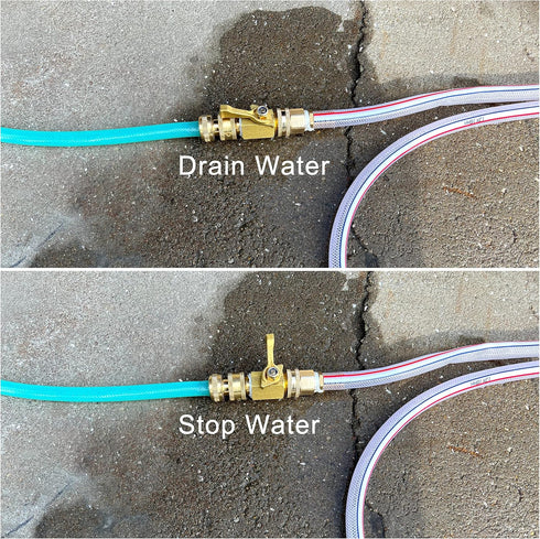 Garden Hose Shut Off Valve, Heavy Duty Brass Shut Off Valve for Garden Hose with 2 Rubber Washers, 3/4 Inch, 2 Pack...