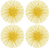 SARO LIFESTYLE Adalynn Collection Straw Design Placemats (Set of 4), 15", Yellow"...
