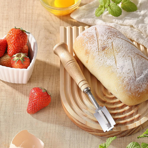 Bread Lame, Stainless Steel Bread Lame Dough Scoring Tool, Premium Sourdough Scoring Tool, Bread Scorer with 10 Razor Blades...