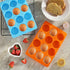 2PCS Silicone Oreo Molds, LCCOWOT 12 Cavity Cookie Chocolate Round Silicone Mold, Baking Mold for Chocolate, Oreo, Cookie, Cany, Mini Cake, Dishwa...