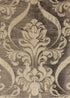 V Luxury Jacquard Curtain Panel with Attached Waterfall Valance, 54 by 84-Inch Ashley Taupe...