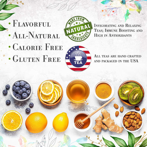Earl Grey Tea by La Tea Dah, Zesty Gourmet Tea Made with Whole Ceylon Tea Leaves, Bergamot, & Orange Peel, Blended in the USA and Packaged for Gif...