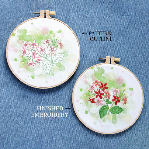B.Embroidery Hand Sewing kit with Pattern and Instructions, Blossom Tree Embroidery with a Colorful Painting Background or White Background in a 6...