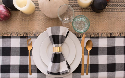 DII Buffalo Check Collection, Classic Farmhouse Tablecloth, Tablecloth, 60x84, Black & White...