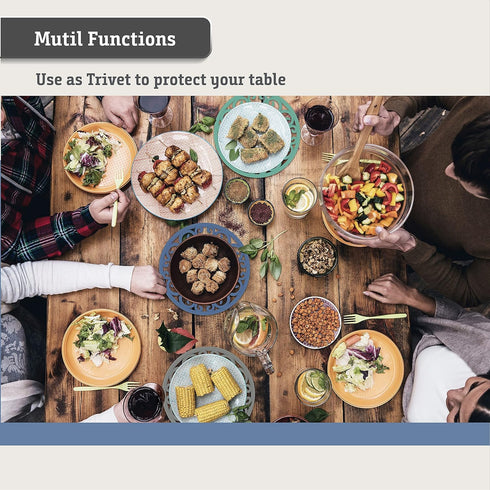 Makerstep Silicone Trivet Mat 3 Set in Heart Design Trivets. Hot Pan Holder Hot Pads for Countertop & Table. Non Slip, Serving Dishes Plates. Dish...