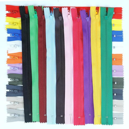 YAKA 60 Pack of 7 Inches Mix Nylon Coil Zippers Bulk - Supplies Zippers for Tailor Sewing Crafts (20 Color)...