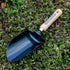 Japanese Soil Scoop Garden Tool, Large Loose Soil Scooper Tool for Transplanting, Heavy Duty Japanese Steel Wood Handle, Made in Japan, Black...