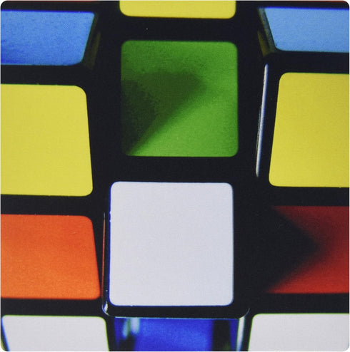 3dRose LLC 8 x 8 x 0.25 Inches Mouse Pad, Print of Painting of Rubik Cube Primary Colors (mp_183428_1)...